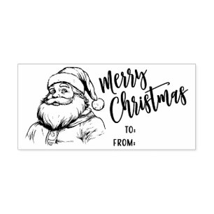 Jultomten God jul Frimärke Självfärgande Stämpel