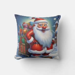Jultomten God jul Gott nytt år Kudde