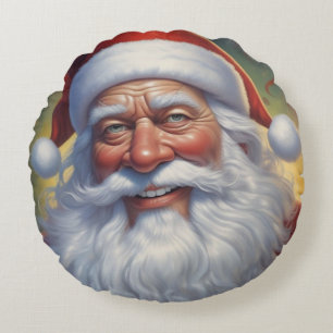 Jultomten God jul Gott nytt år Rund Kudde
