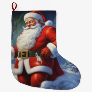 Jultomten God jul Gott nytt år Stor Julstrumpa