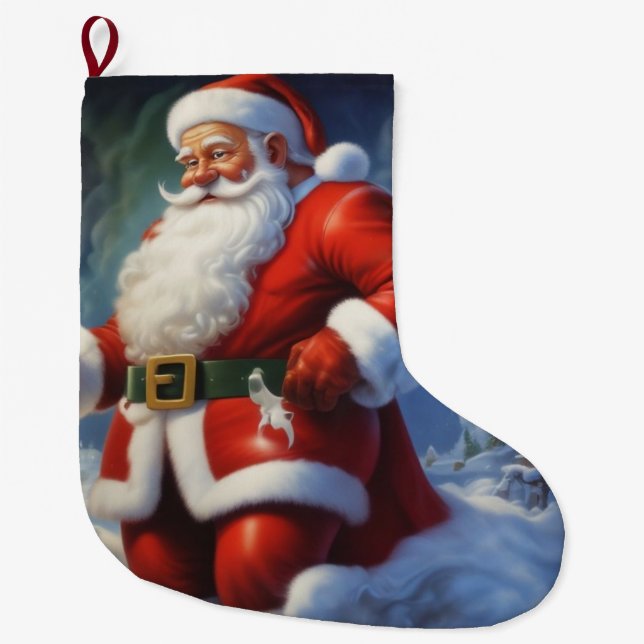 Jultomten God jul Gott nytt år Stor Julstrumpa (Framsidan)