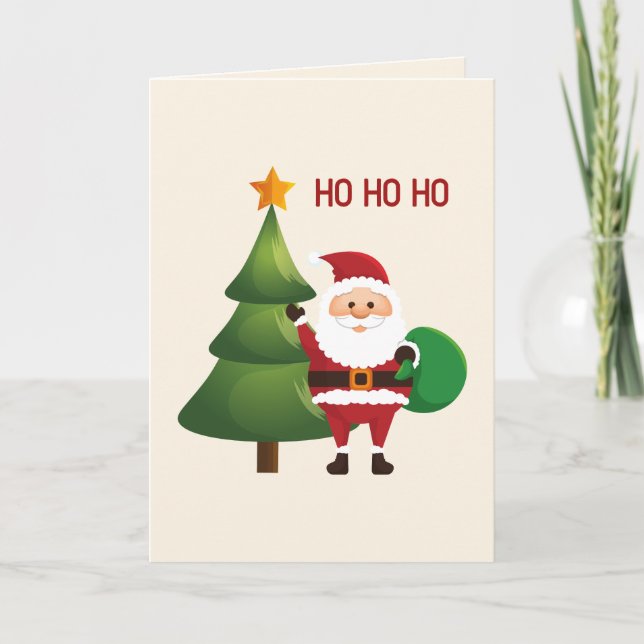 Jultomten God jul Helgdag Kort (Framsida)