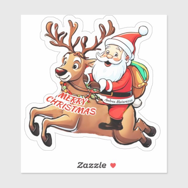 Jultomten God jul Klistermärken (Ark)