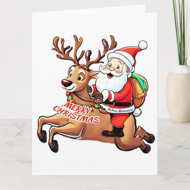 Jultomten God jul Kort (Framsida)