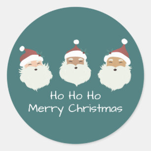 Jultomten God jul Runt Klistermärke