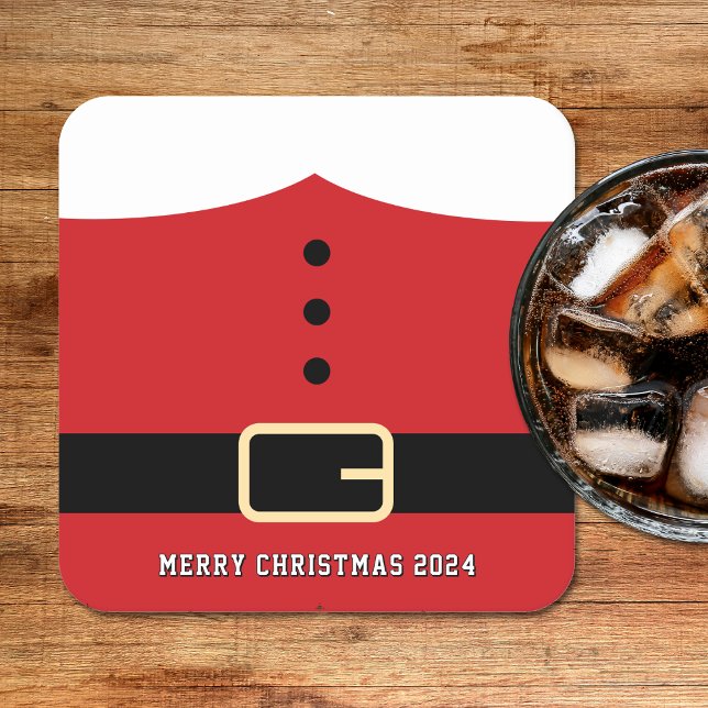 Jultomten God jul Underlägg Papper Kvadrat (Santa Claus Merry Christmas Square Paper Coaster
)