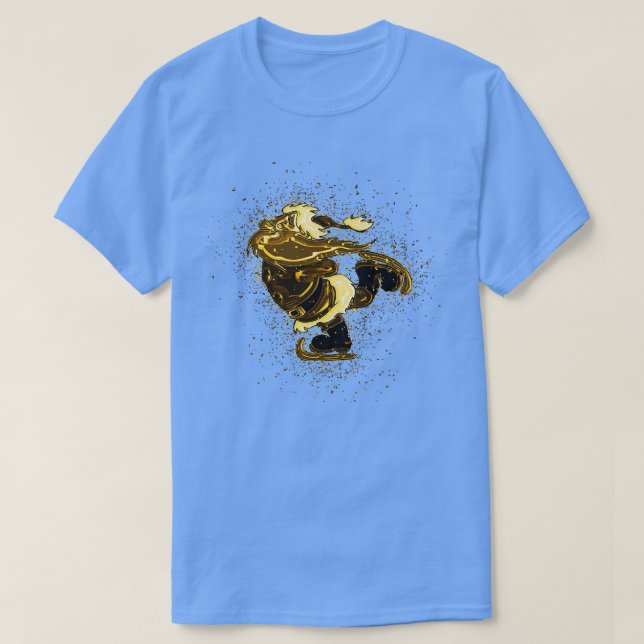 Jultomten golden Guld T Shirt (Design framsida)