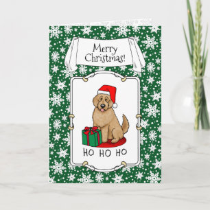 Jultomten Goldendoodle (guldröd) Hund Kort