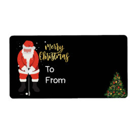 Jultomten golfbanor jul-Helgdag Funny golf Fraktsedel