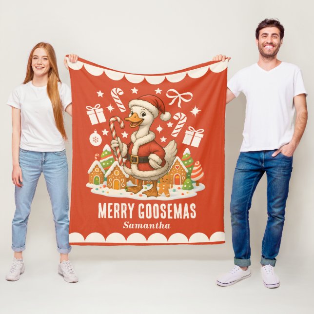 jultomten Goose Helgdag Fleecefilt (På plats)