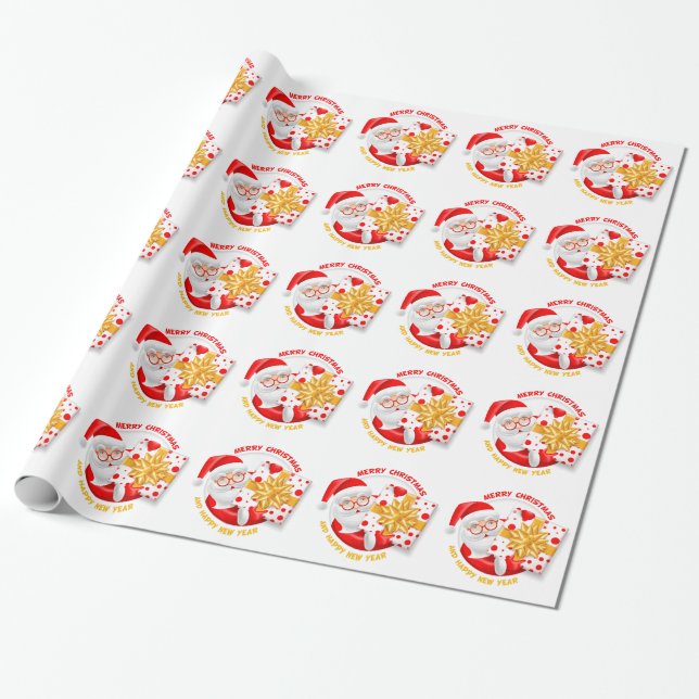 Jultomten gott nytt år presentpapper (Utrullad)
