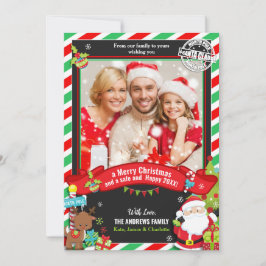 jultomten Grönt Red Photo jul Greetings Julkort