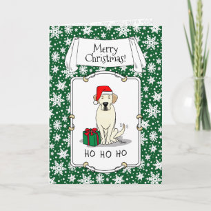 Jultomten Gult Labrador Retriever Cute Kort