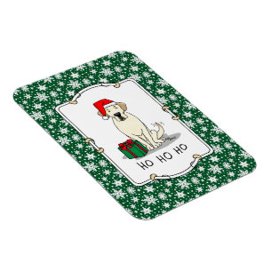 Jultomten Gult Labrador Retriever Cute Magnet