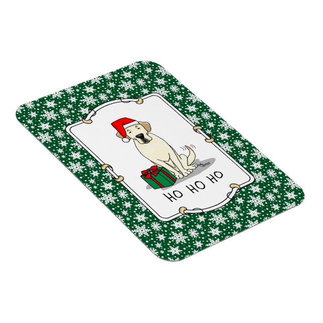 Jultomten Gult Labrador Retriever Cute Magnet (Högersidan)