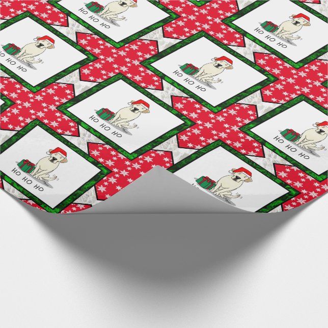 Jultomten Gult Labrador Retriever Cute Presentpapper (Hörn)