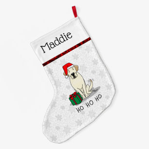 Jultomten Gult Labrador Retriever Cute Stor Julstrumpa