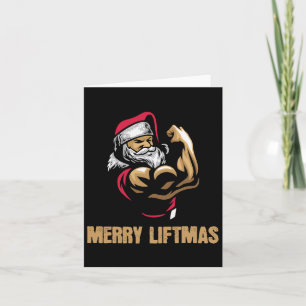Jultomten Gym Bodybuilding Fitness Merry Liftmas Kort