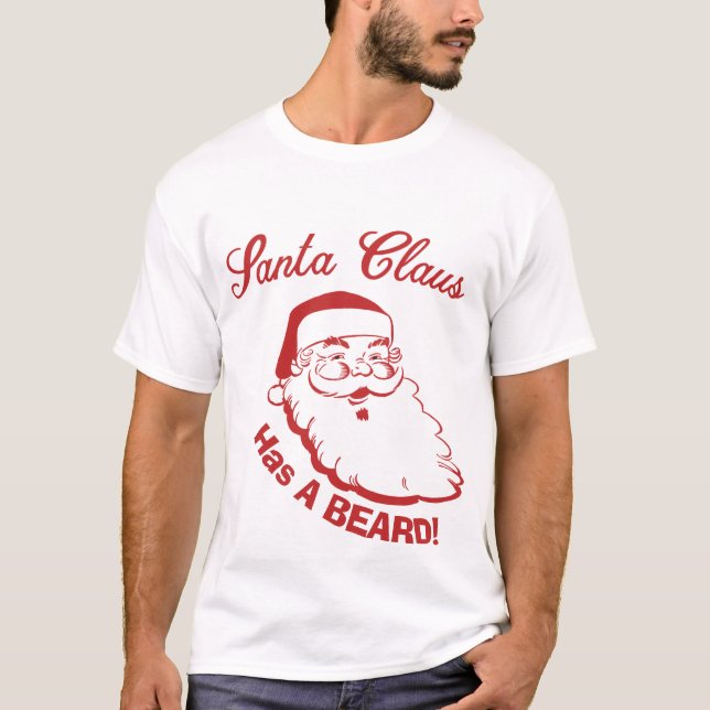 Jultomten hade skägg t-shirt (Framsida)