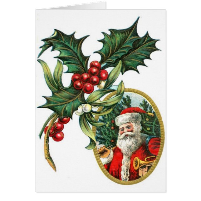 jultomten hälsningskort (Framsidan)