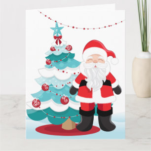 Jultomten hälsningskort kort