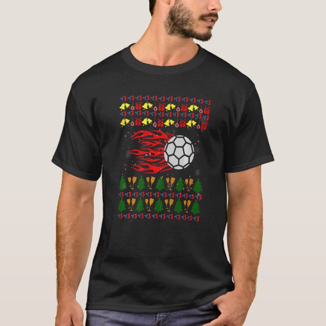 Jultomten Handball Player Goalkeeper P T Shirt (Framsida)