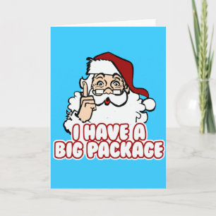 Jultomten har ett stort Paket Helgkort