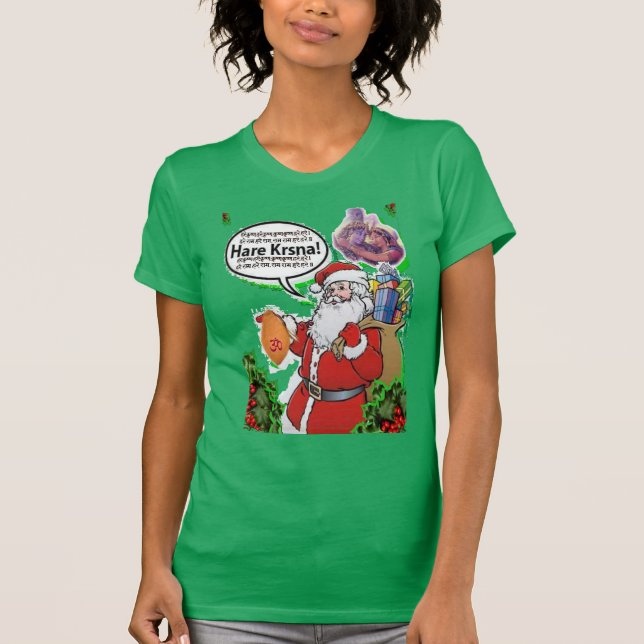 Jultomten - Hare Krishna ॐ T Shirt (Framsida)