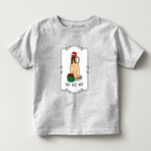 Jultomten Hat Afghan Hound Hund Fawn Cute T Shirt