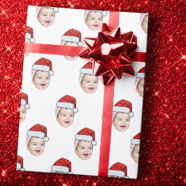 Jultomten Hat Ansikte Gift Wrap, Anpassningsbar An Presentpapper