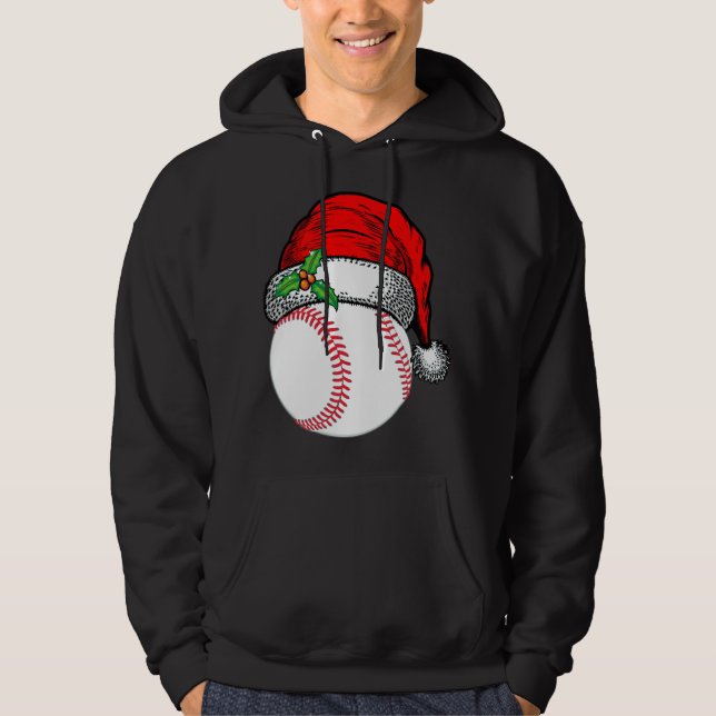 Jultomten Hat Baseball Sport Funny Gift Hoodie (Framsida)