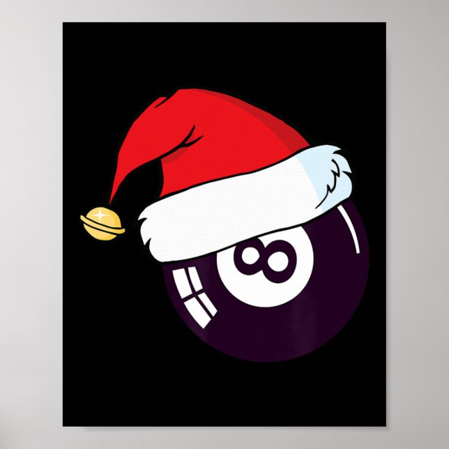 Jultomten Hat Billiards 8 l jul Poster (Framsidan)
