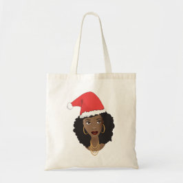 Jultomten Hat, Black Woman, Naturhåret Tygkasse