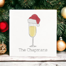 jultomten Hat Champagne Festive Pappersservett