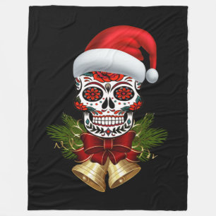 Jultomten Hat Day of the dead Sugar Skull Fleecefilt