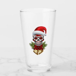 Jultomten Hat Day of the dead Sugar Skull Glaskopp