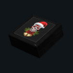 Jultomten Hat Day of the dead Sugar Skull Minnesask<br><div class="desc">Sockerskallen i day of the dead möter coola Jultomten med trendiget skalle. Underbar design för att fira i stil denna julfest. Ni kommer säkert att stå ut i en folkmassa.</div>