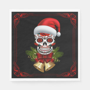 Jultomten Hat Day of the dead Sugar Skull Pappersservett