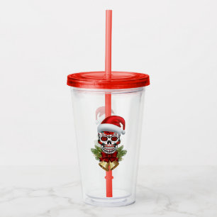 Jultomten Hat Day of the dead Sugar Skull Take Away Mugg