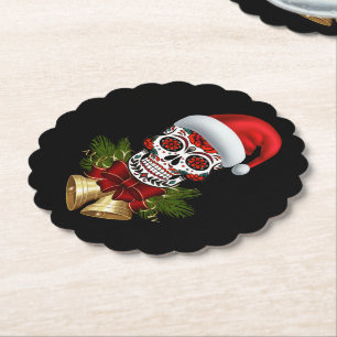 Jultomten Hat Day of the dead Sugar Skull Underlägg Papper