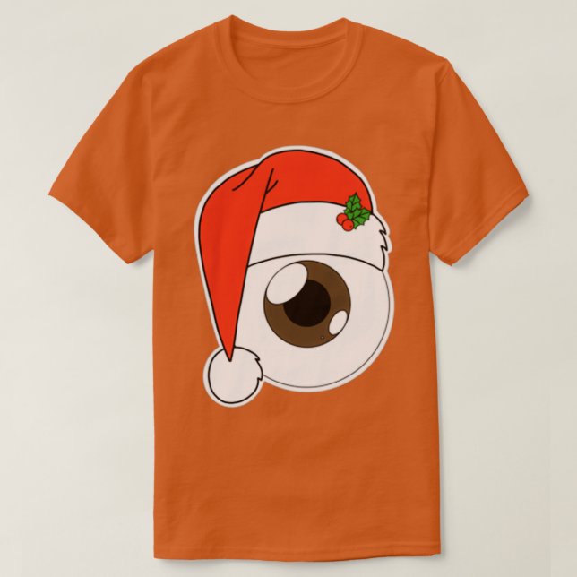 Jultomten Hat Eyeball Brown Iris T Shirt (Design framsida)