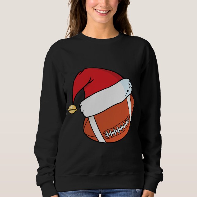 Jultomten Hat-fotbollsjul T Shirt (Framsida)