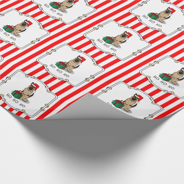 Jultomten Hat German Shepherd Hund Cute Presentpapper (Hörn)