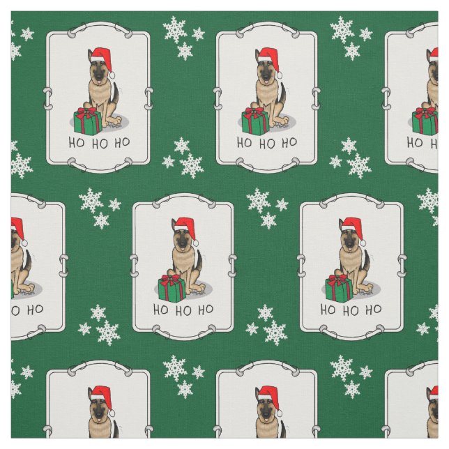 Jultomten Hat German Shepherd Hund Cute Tyg (Provkarta)