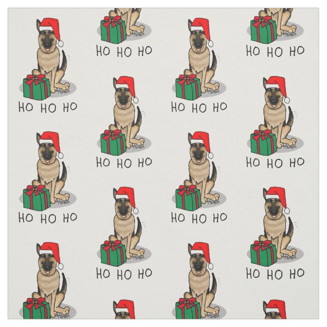 Jultomten Hat German Shepherd Hund Cute Tyg (Provkarta)