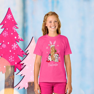 Jultomten Hat Gingerbröd Alphabet I Girl's T Shirt