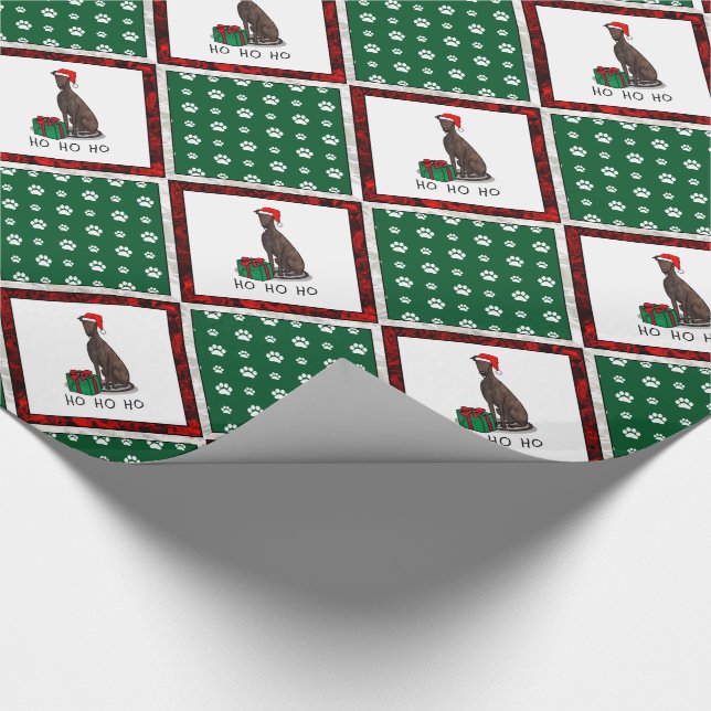 Jultomten Hat Greyhound Hund (brindle) Cute Presentpapper (Hörn)
