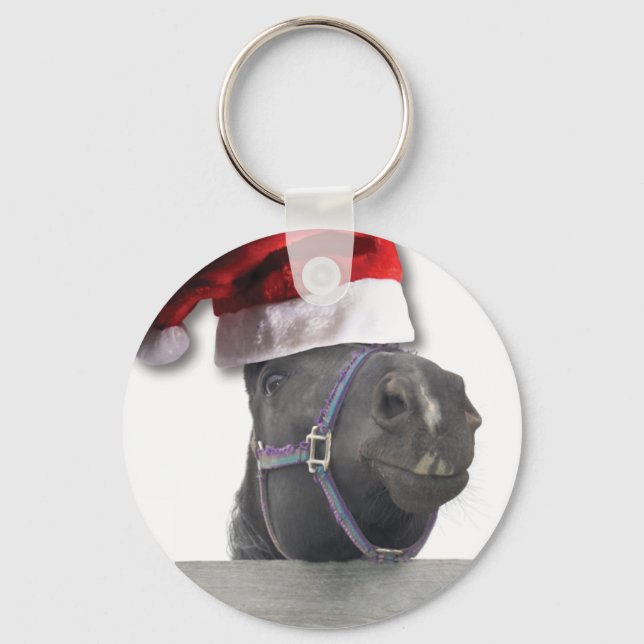 jultomten Hat Horse Nyckelring (Framsida)