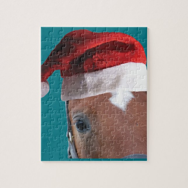 jultomten Hat Horse Pussel (Vertikal)