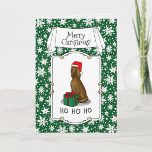 Jultomten Hat Irish Setter Hund (röd 1) Cute Kort